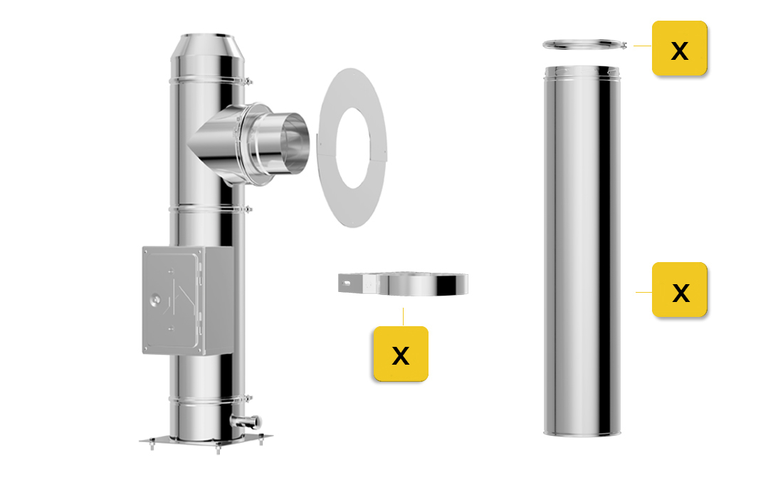 Contenu du kit éxtérieur 130-150-180-200 mm